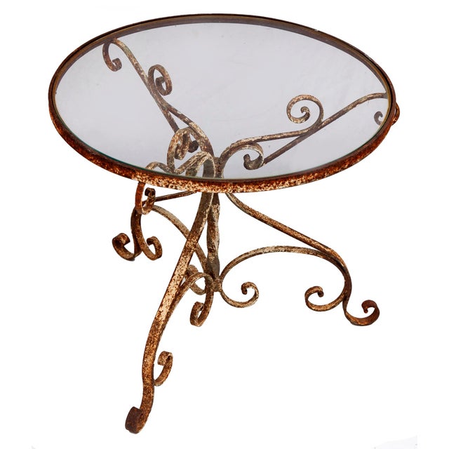 Antique Low Iron Garden Table For Sale - Image 4 of 6