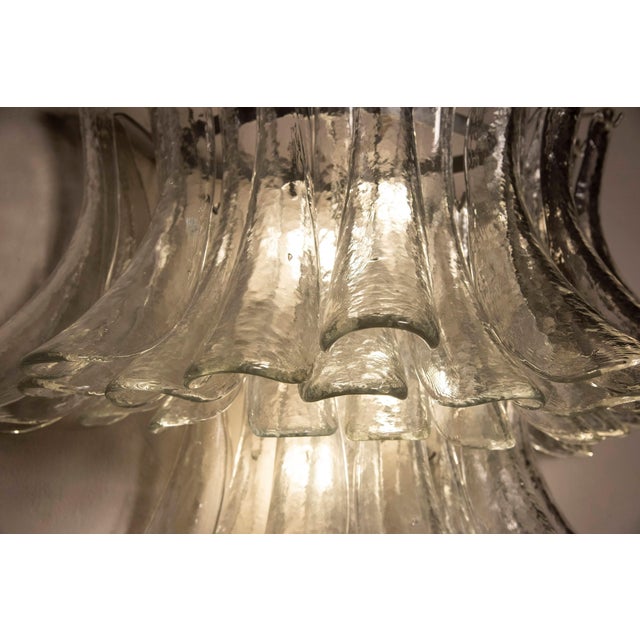 1970s Wall Light in Transparent Glass Petals from Venini, 1970s For Sale - Image 5 of 11