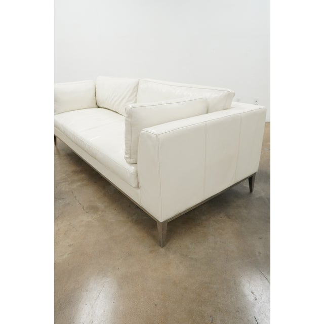 Martyn Lawrence Bullard for Frontgate White Leather Sofa For Sale - Image 10 of 15