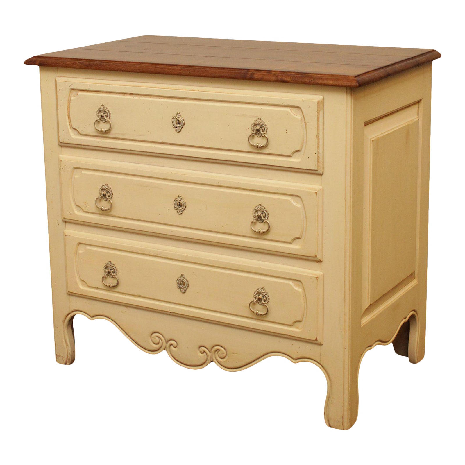 Ethan Allen French Country Painted 3 Drawer Chest Nightstand Chairish