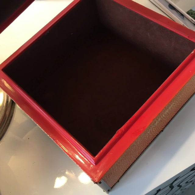 Salmon Coral - Colored Shagreen Lidded Box For Sale - Image 8 of 13