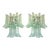 Pair of Murano Glass green-wather "Selle" wall sconces . All made in Italy, made in Murano glass Lot of 2 Murano glass "...