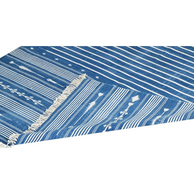 Boho Chic Foxglove Rug, 8x10, Blue & White For Sale - Image 3 of 5