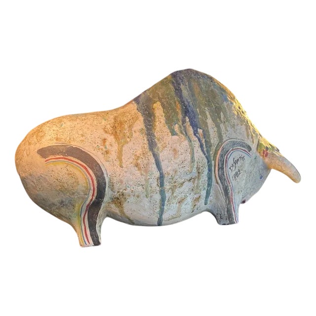 Ivo De Santis, Bull, 1982, Ceramic For Sale