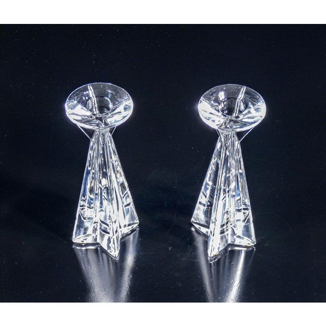 Crystal Table Candlesticks by Le Perle for C&F, Set of 2 For Sale - Image 9 of 14