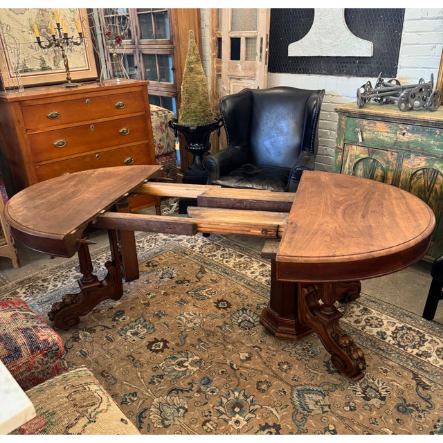 Late 19th Century Belgian Oval Walnut Pedestal Table For Sale - Image 6 of 9