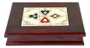 Mid-Century Modern Sterling Silver & Enamel Playing Card Box, Castellini, Italy