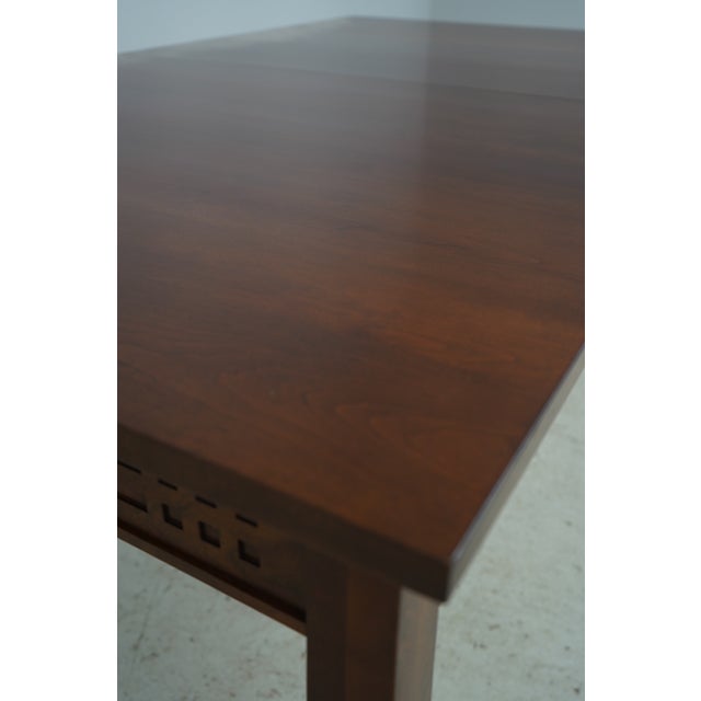 1990s Stickley Highlands Cherry Arts & Crafts Dining Table For Sale - Image 5 of 18