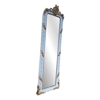 Napoleon III White Relief and Gold Leaf Mirror For Sale