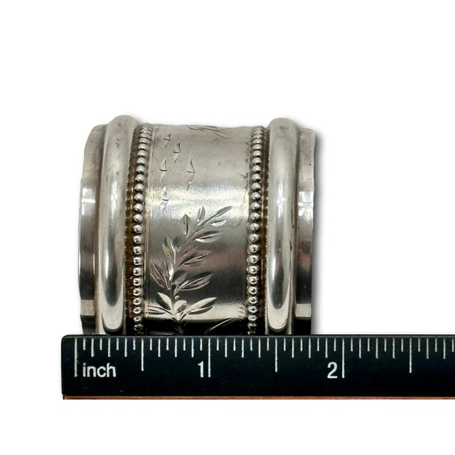 Large Antique Signed Gorham 1882 Victorian Sterling Silver Napkin Ring Engraved With Name "James" For Sale - Image 12 of 12