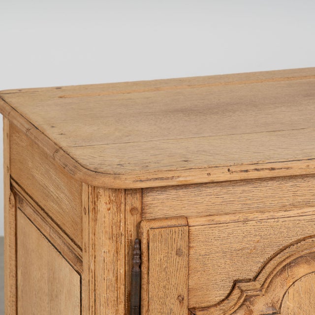 Wood 19th Century French Bleached Oak Long Sideboard Buffet For Sale - Image 7 of 17