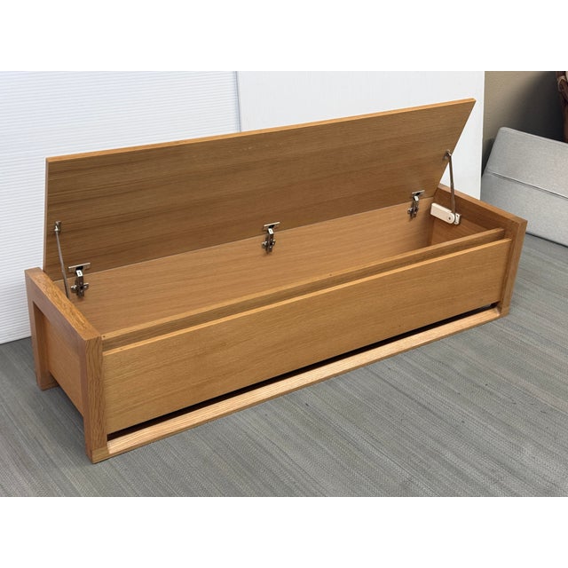 Mid-Century Modern Sean Yoo for Design Within Reach Matera Storage Bench + Cushion, Large For Sale - Image 3 of 12