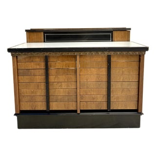 Vintage Art Deco American Cabinet Co. Steel Office Cabinet With Porcelain Enamel Top For Sale