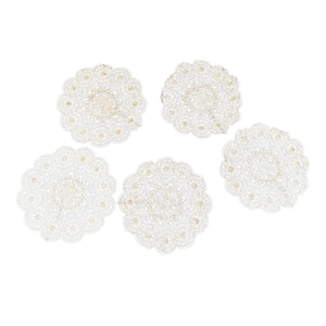 Antique Victorian Lace Doily Table Mat Cocktail Napkins - Set of 5