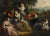 After Watteau, Party Picnicking, 18th Century, Oil on Canvas For Sale - Image 4 of 14