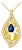 Mid 20th Century 14k Pink Rose Gold Sapphire Yellow Diamond Pendant Necklace Estate For Sale