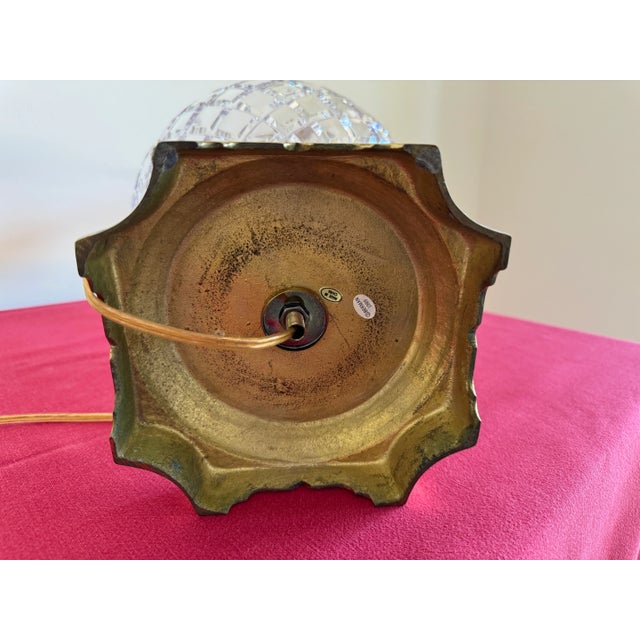 1990s Vintage Bohemia Crystal Table Lamps - Set of Two For Sale - Image 10 of 12