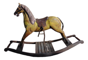 19th Century Wooden Rocking Horse