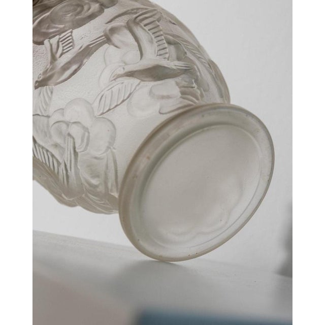 Vintage Art Deco Pressed Glass Vase from Josef Inwald, Czech, 1930s For Sale - Image 6 of 14