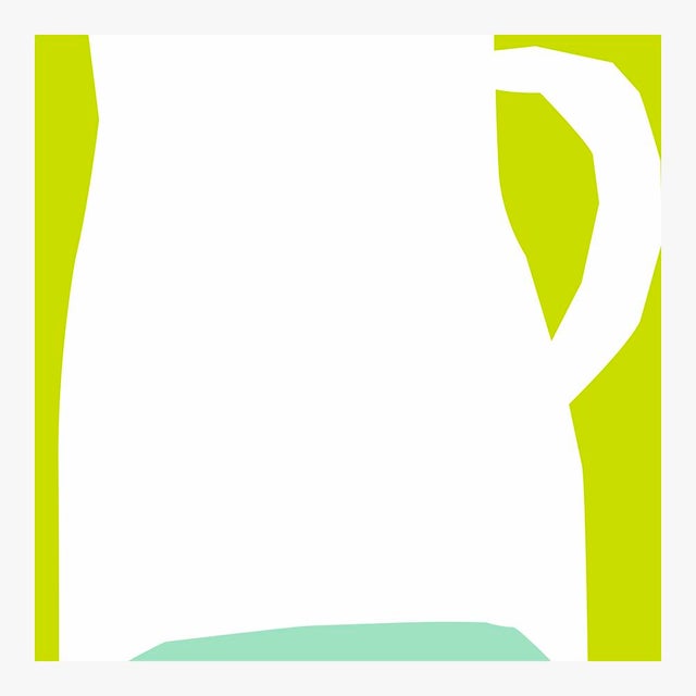 Mid-Century Modern “White Jug on Green” Fine Art Print 25 1/2" X 33 1/2" by Liz Roache For Sale - Image 3 of 6