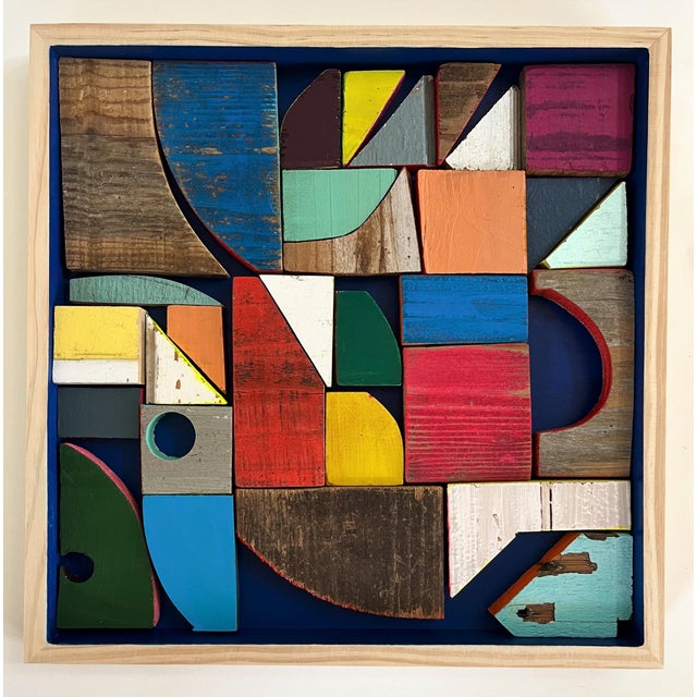 Color Build: Summer Sail in Royal Blue Abstract Artwork by Poppy Dodge For Sale - Image 4 of 6