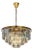 Aloadecor 8-Lights Modern Antique Gold 4-Tier Round Crystal Fringe Chandelier For Sale