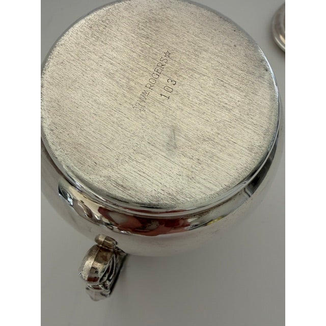 Vintage Wm Rogers Silverplate Coffee/Tea Set - Set of 4 For Sale - Image 16 of 18