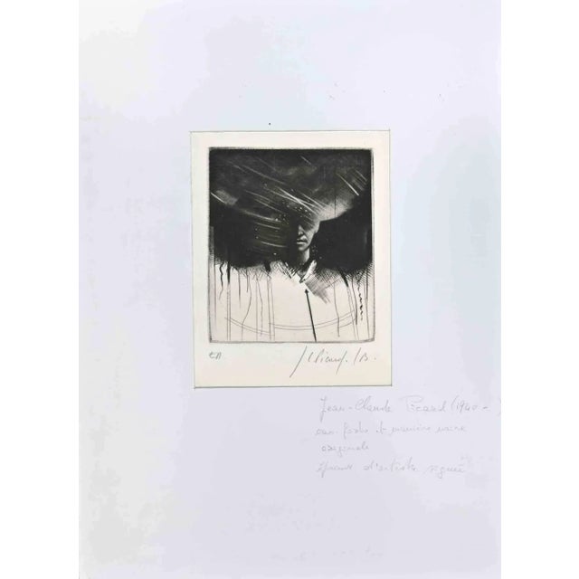 Portrait is an original etching realized by Jean-Claude Picard. Hand-signed. The artwork is realized in a well-balanced...