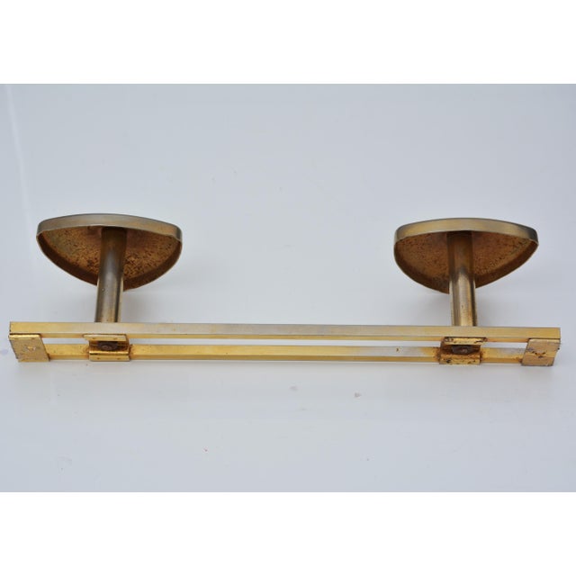 Gold Art Deco Shield-Shaped Coat Hooks in Gilt and Silver Metal, 1940s For Sale - Image 8 of 12