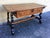 About 17th Spanish refectory table. Writing desk. One large drawer The top its circa 1680, the legs circa 1800. The table...