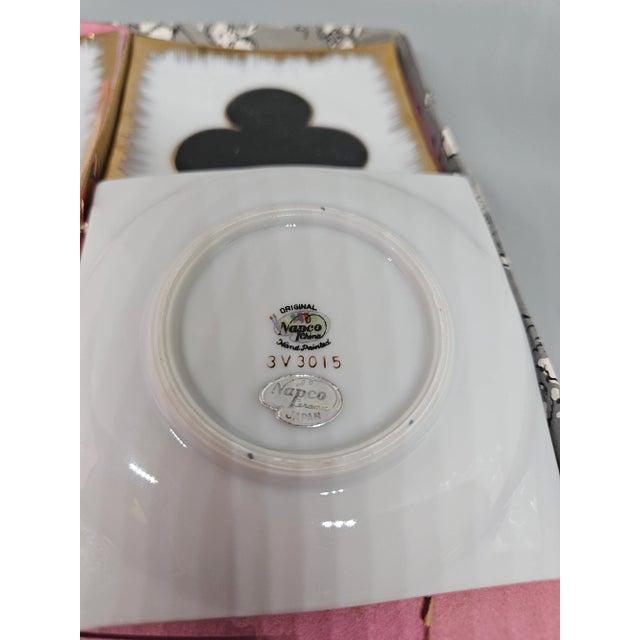 Vintage Napco Plate Set Hearts Clubs Spades Diamonds, Original Box For Sale - Image 4 of 6