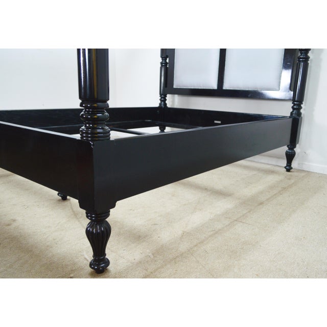 Black Ralph Lauren Queen Canopy Bed For Sale - Image 8 of 16