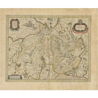 Antique Map of the Dutch Province of Overijsel by Janssonius, 1650s For Sale