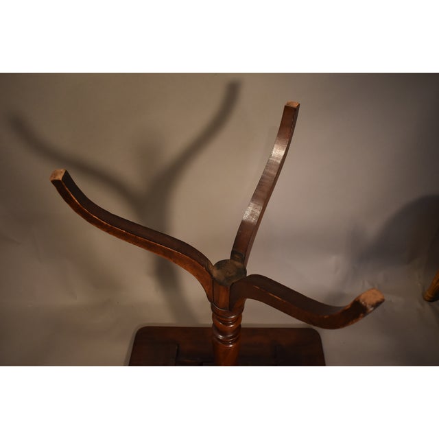 English Mahogany Late Georgian Tilt Top Candle Stand For Sale - Image 4 of 4