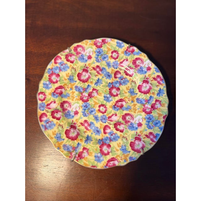 1970s 2 Vintage Two’s Company Chintz Plates For Sale - Image 5 of 6