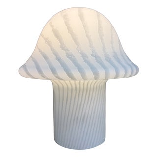 Zebra Glass Mushroom Table Lamp from Peill & Putzler, 1970s For Sale