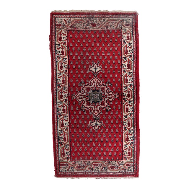 1970s, Handmade Vintage Indian Seraband Rug 2.4' X 4.6' For Sale