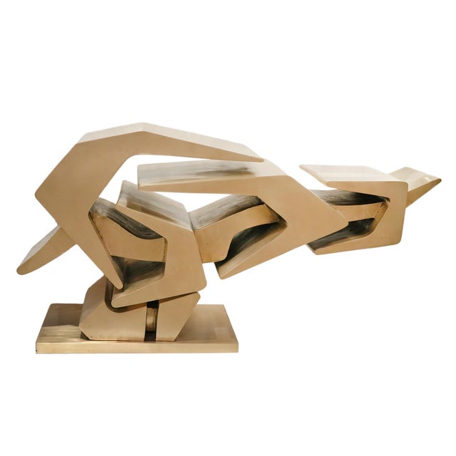 Giorgio Zennaro (1926-2005) Large Bronze Abstract Sculpture Pietrasanta, Italy Giorgio Zennaro’s sculpting career began...