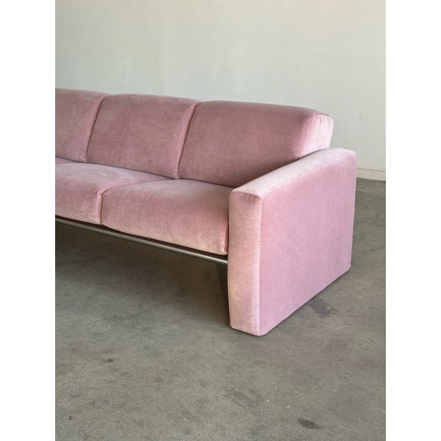 Textile 1980s Post Modern Sofa in Lilac For Sale - Image 7 of 11