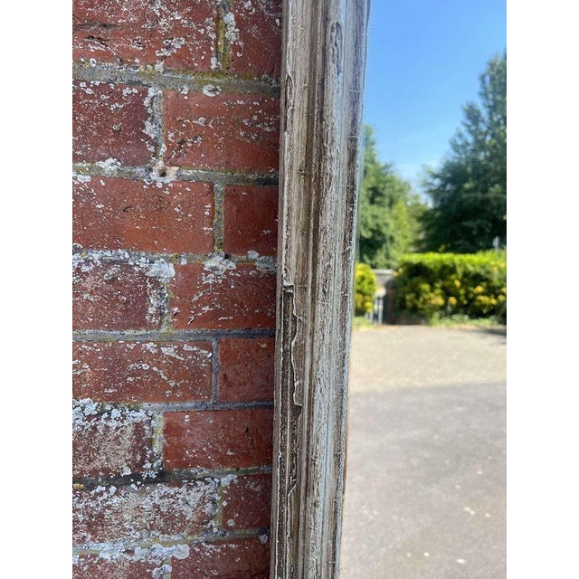 Large Antique 19th Century French Arched Top Painted Mirror For Sale - Image 3 of 8