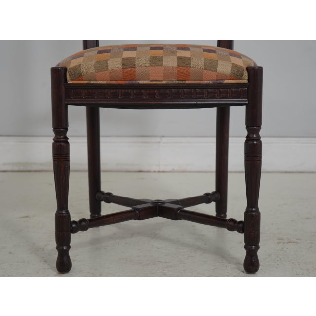 Brown Set of 6 Country French Style Wheat Back Dining Chairs For Sale - Image 8 of 18