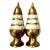 Antique Mother of Pearl & Brass Salt & Pepper Shakers For Sale