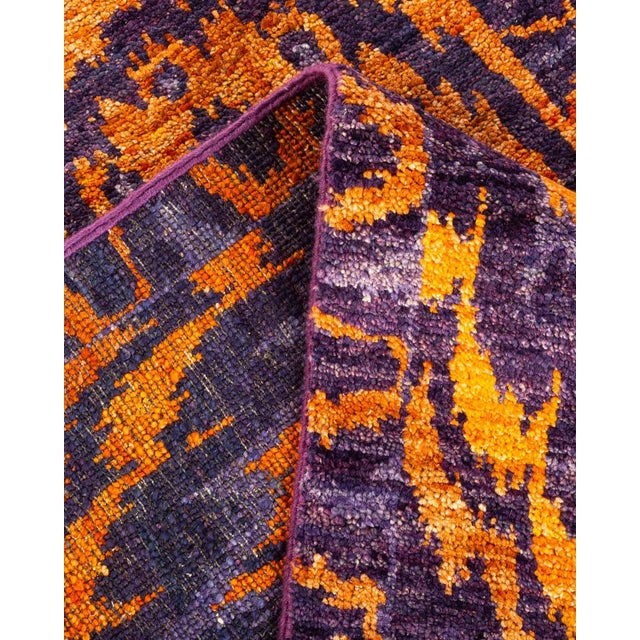 Modern Hand Knotted Area Rug, Purple - 6' 1" x 6' 1" For Sale In New York - Image 6 of 9