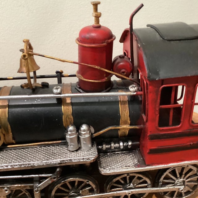 Mid 20th Century Handmade Metal Model Locomotive Decoration For Sale - Image 9 of 12