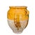 A 19th C French Terra Cotta Yellow Ochre and Green Glazed Confit Jar For Sale - Image 4 of 8