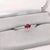 East West Ruby Ring W Earth Mined Diamonds in Solid 14k White Gold Oval 5x4mm For Sale - Image 9 of 10