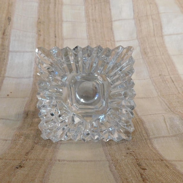 1930s Cut Crystal Perfume Bottle With Busy Stopper For Sale - Image 4 of 5