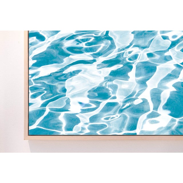 Cerulean Horizontal Miami Pool Photography in Tropical Pale Blue For Sale - Image 8 of 9