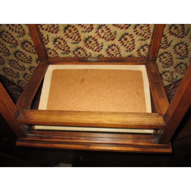 Brown Vintage Brandt Furniture Federal Style Mahogany Brighton Court Curio Table For Sale - Image 8 of 10