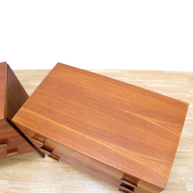 1960s Pair of Quadrille Teak Nightstands by G Plan For Sale - Image 9 of 12